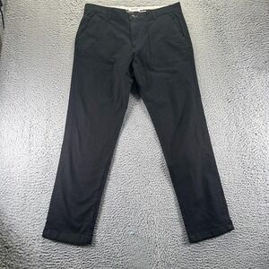 Jack & Jones Pant Men 34x32 Black Chino Straight Slim Fit Business Preppy Career